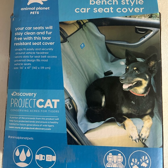Blue Bench Style Car Seat Cover - Picture 2 of 2